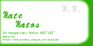 mate matos business card